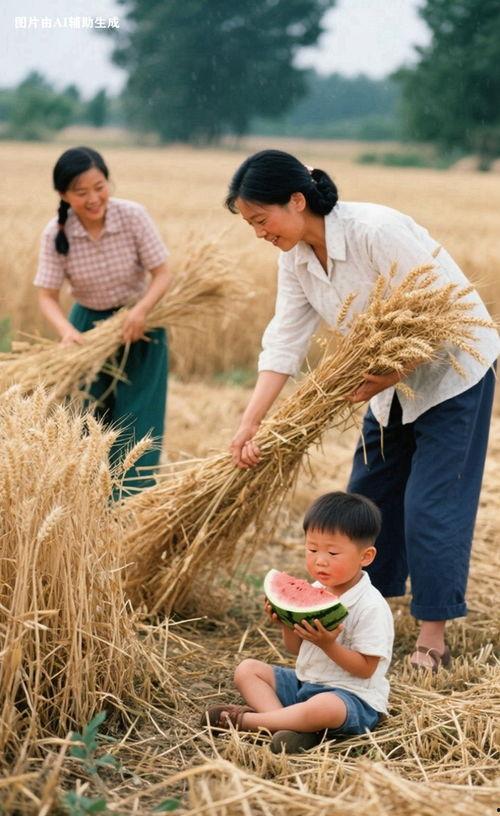 麦田里吃瓜,探寻乡村田园的悠闲时光